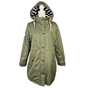 Brakeburn Women's Weatherproof Water Repellent Olive Green Hooded Jacket Size 16